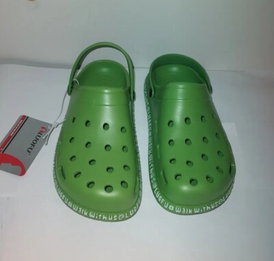 Kids Junior Size 4 Green Slipper/Sandal Shoes Slip On Boy/Girl New