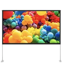 100" 16:9 HD 3D 4K Portable Projector Screen w/ Stand Movie Home Theater Cinema