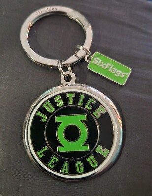 Justice League Green Lantern Metal Keyring Six Flags Magic Mountain