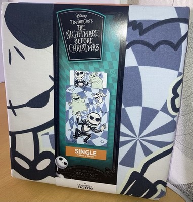 DISNEY THE NIGHTMARE BEFORE CHRISTMAS HALLOWEEN ZERO EINZELBETTWÄSCHESET NEU MIT ETIKETT GESCHENK