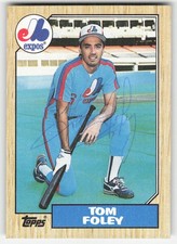 1987 Topps #78 Tom Foley In Person Signed Auto 62487