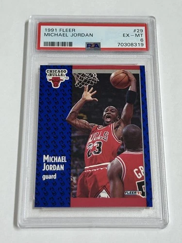 1991 Fleer Michael Jordan PSA 6 Chicago Bulls #29