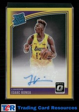 2018-19 Donruss Optic #172 Isaac Bonga Rated Rookies Signatures Gold #/10