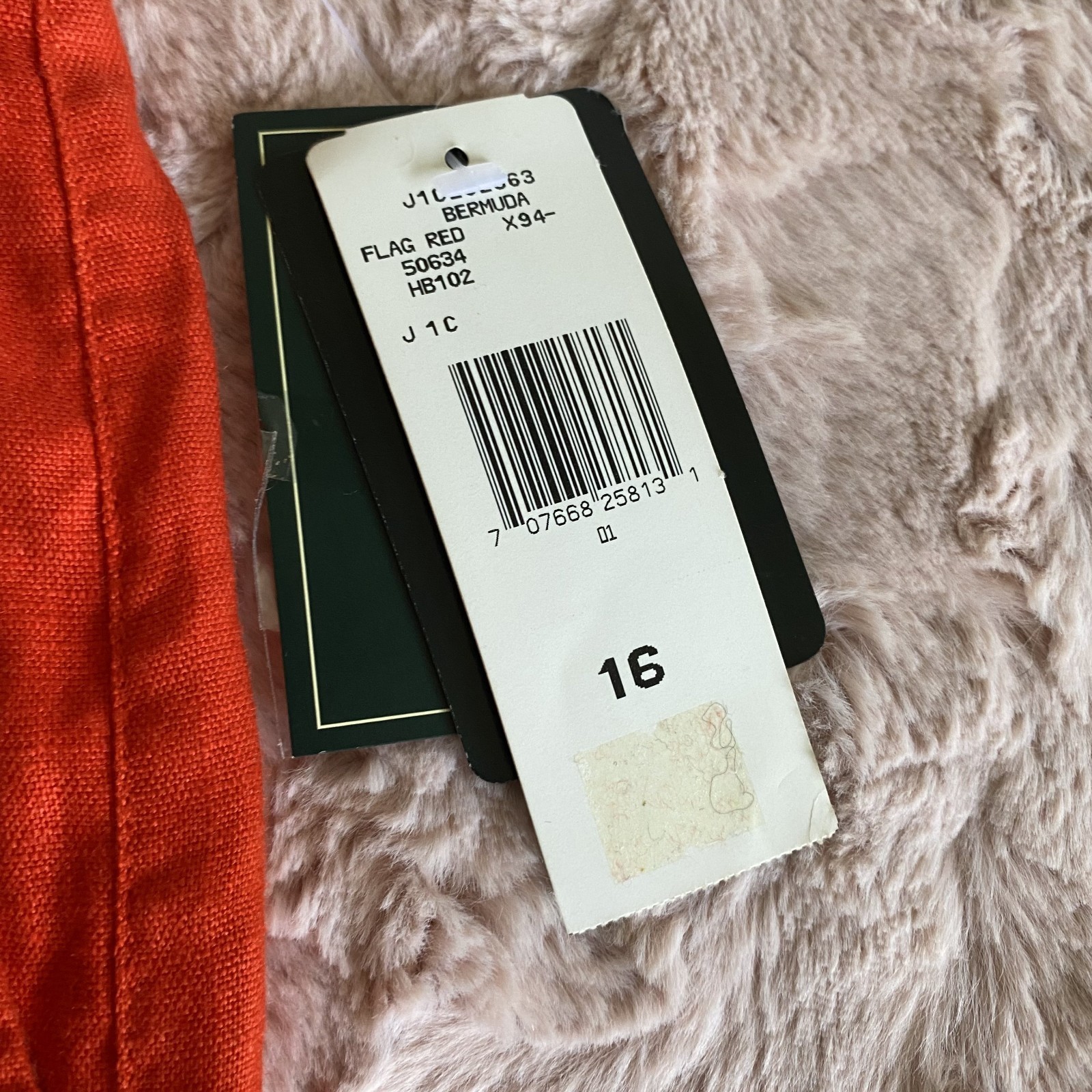 NWT Lauren Ralph Lauren Shorts Womens 16 Orange Red 100% Linen Inseam 5.5" thumbnail 8