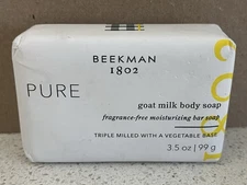 BEEKMAN 1802 Goat Milk Body Soap Triple Milled With A Vegetable Base 3.5