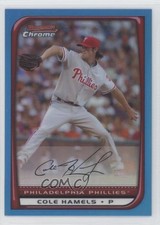 2008 Bowman Chrome Blue Refractor 89/150 Cole Hamels #12 0b5f