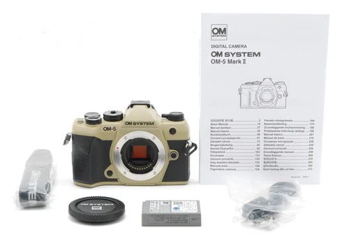 [Mint] Olympus OM SYSTEM OM-5 Mark II Body Sand Beige Japanese Ver. RARE#1859