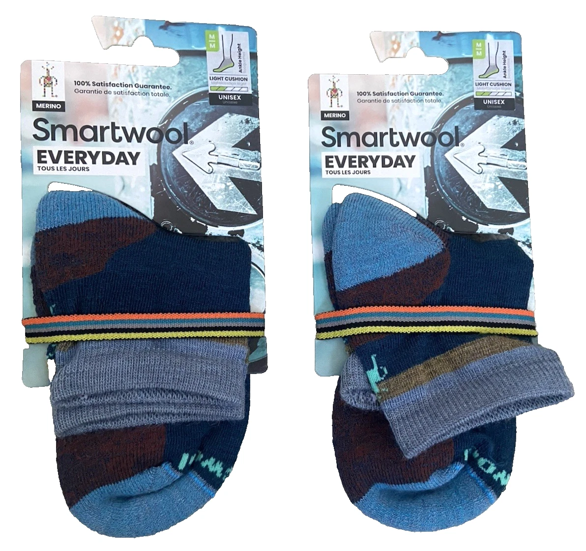 Lot of 2 pairs SmartWool Everyday Wool Top Stripe Ankle Socks Light Cushion M
Opens in a new window