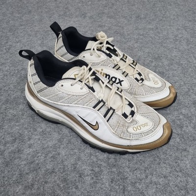 Nike Air Max 98 Hyperlocal Trainers Mens Size UK White Gold