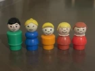 Vintage Fisher Price Little People Lot of 5 Figures Family Dad Mom Girls Boy