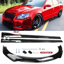 Front Bumper Lip Spoiler Splitter Body Kit+ Side Skirt For Nissan Altima C