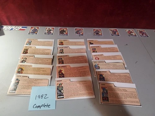 1982 Gi Joe File Cards . 100% Complete  Year