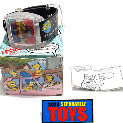 The Simpsons ARE WE THERE YET? NO! Talking wrist watch Burger King NEW WORKS!