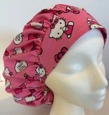 Hello Kitty Print Size Large Medical Bouffant Scrub Cap Surgery Hat