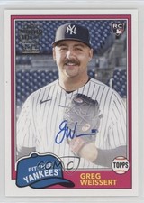 2023 Topps Archives 1981 Fan Favorite Auto Greg Weissert #81FF-GW Auto 1k0w