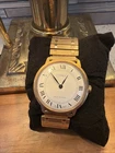 Men’s Gold Tone, Roman Numeral White Dial Vintage Timex Watch
