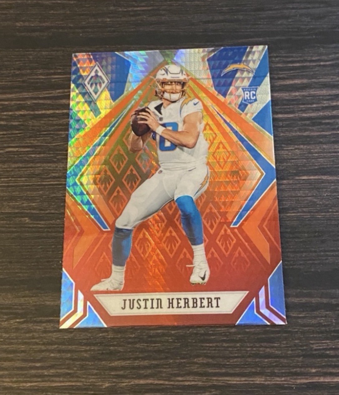 2020 Panini Phoenix Justin Herbert #103 Fire Burst Los Angeles Chargers RC
