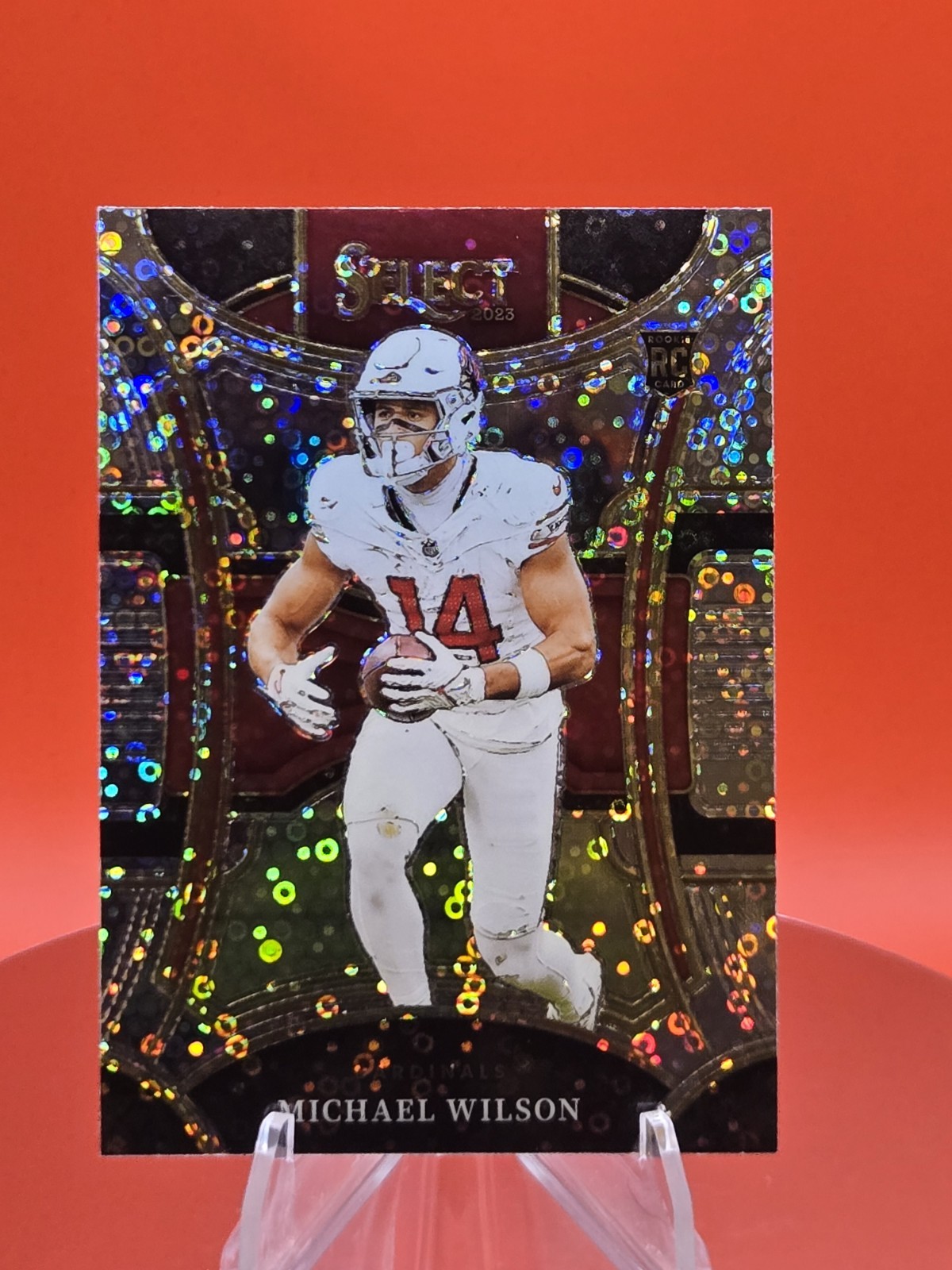 2023 Panini Select Suite Level Michael Wilson #401 Silver Disco Prizm (RC)