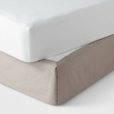 Room Essentials Twin Bed Skirt Gray NEW Classic Dust Ruffle NEW