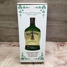 Jameson Irish Whiskey Glass Bottle Wall Clock Handcrafted Man Cave Home Pub New