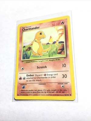 CHARMANDER - 46/102 - Base Set - 4th Print - 1999-2000 - Pokemon Card - HP
