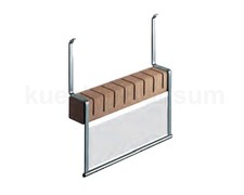 Linero 2000 portacoltelli legno acciaio inox effetto 380 x 80 x 370 mm