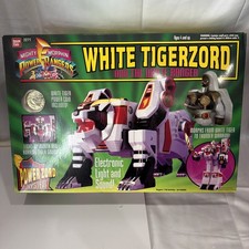 Bandai Power Rangers White Tigerzord 1994 Complete W/White Ranger  Power Coin