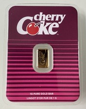 PAMP Coca-Cola Cherry Coke 1g 999.9 Gold Bar Sigma Verified Lim. Mintage in TEP
