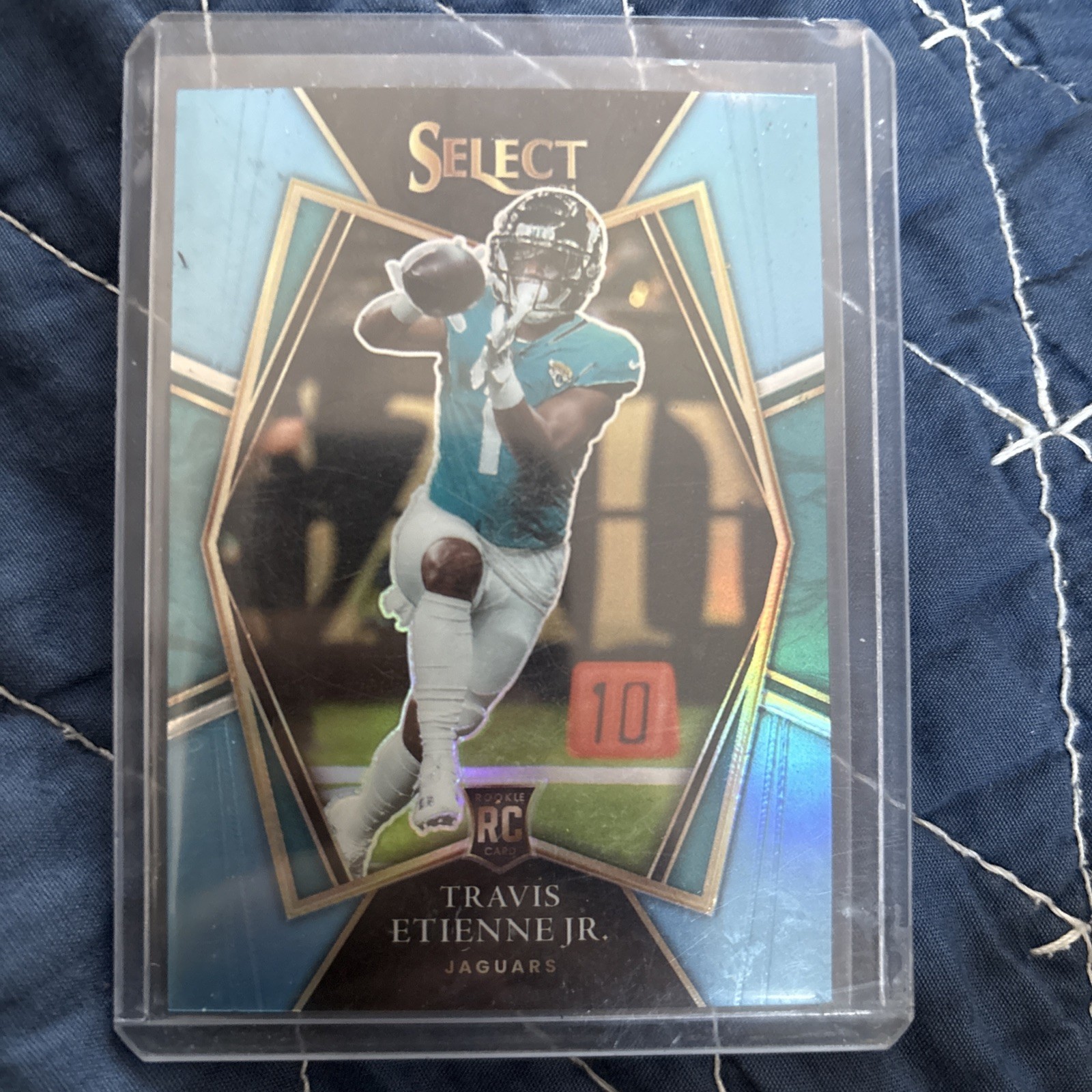 2021 Panini Select - Premier Level Travis Etienne #154 Light Blue Prizm /99 (RC)