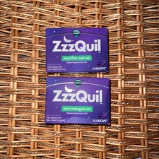 2 Packs Vicks ZzzQuil Nighttime Sleep-Aid 8 Liquicaps In Each Box Exp 06/2026