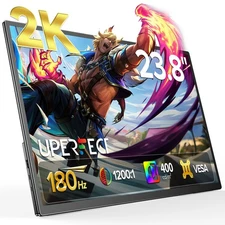 UPERFECT Portable Monitor 23.8" 180HZ 2.5K Gaming Monitor 400 Nits For Switch PS