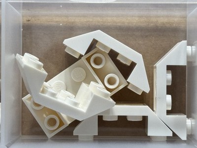 LEGO Parts - White Slope Inverted 45 4 x 2 Double 2 x 2 Cutout - No 4871 - QTY 5