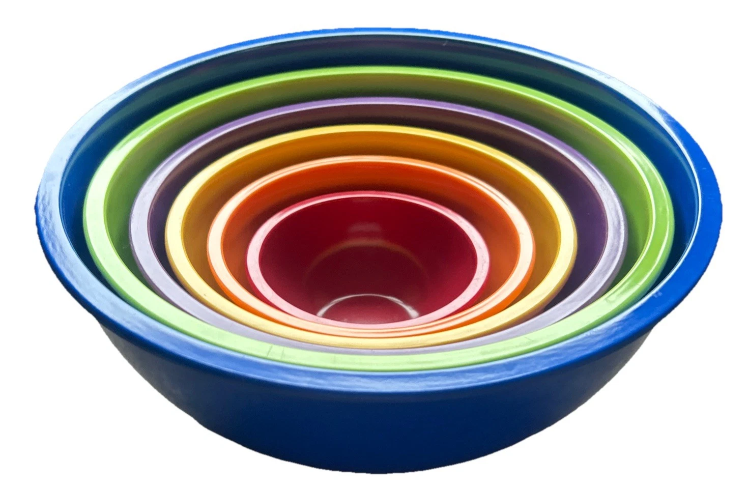 6 GHP Melamine Nesting Mixing Bowls Assorted Colors Assorted Sizes *NOTE*