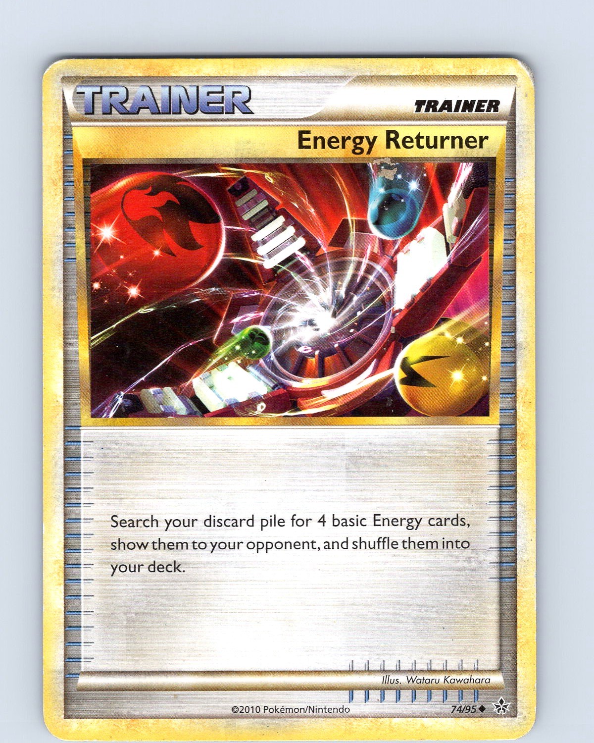 Pokemon TCG Energy Returner HGSS Unleashed 74/95 Uncommon Card Played LP