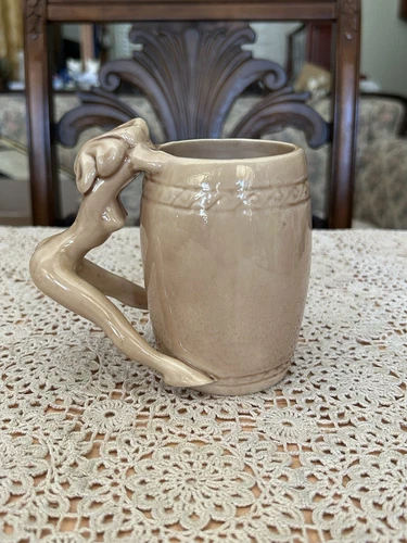 Vintage Dorothy Kindell Signed Nude Lady Pottery Mug - Good Used Condition!