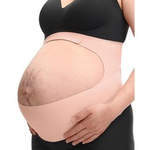 Momcozy Pregnancy Belly Support Band Invisible Comfort Maternity XL Oyster Pink