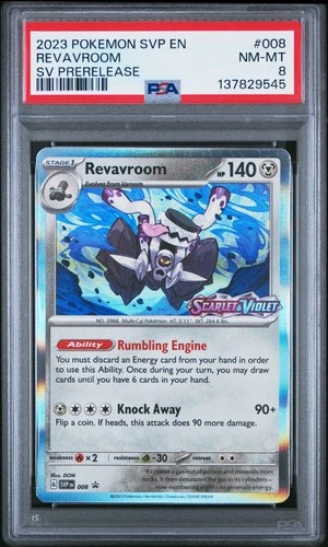 2023 POKEMON SCARLET & VIOLET PRERELEASE REVAVROOM PSA 8