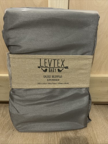 Neu mit Etikett Levtex Baby Staub Rüsche für Kinderbett grau - Bild 1 von 5