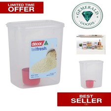 Airtight Tall Storage Container 3L with Measuring Scoop | Easy Clean & Stackable