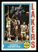 1974 Topps Basketball #104 Connie Hawkins Signed Autograph (no COA) *d2