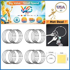 3 Inch Metal Binder Rings 24 Pcs, Steel, for Office, School, Notebook, Silver