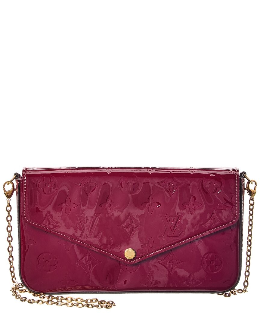 Louis Vuitton Red Monogram Vernis Leather Felicie Pochette (Authentic Pre-Loved)