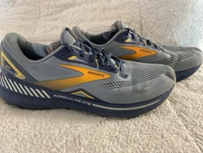 Brooks Adrenaline GTS 23 Gray Multi Running Shoes 1103911D027 Men’s US Size 14