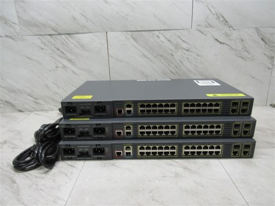 Lot of 3 Cisco Switch ME-3400E-24TS-M 24Port Fast Ethernet!