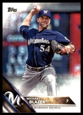 Michael Blazek 2016 Topps #380 Brewers MLB READ FREE SHIPPING AutographDen