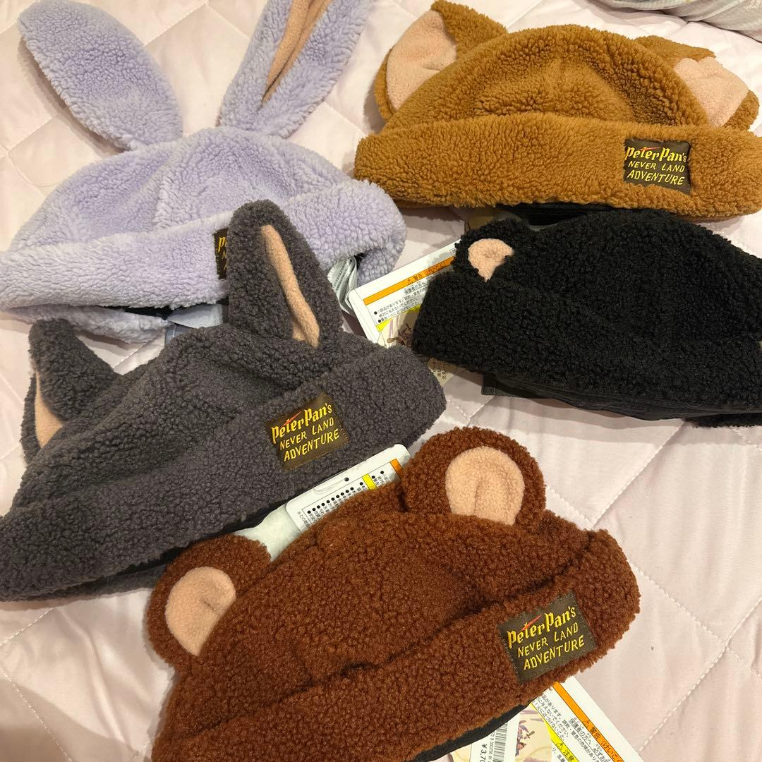 Tokyo Disney Resort Peter Pan Fantasy Springs Fluffy Hat Set of 5 Cap Lost Kids