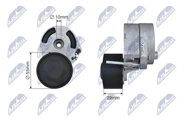 NTY Spannrolle Keilrippenriemen RNK-CT-033 55Mm FüR Ford Fiesta 5 Fusion Van 206-image
