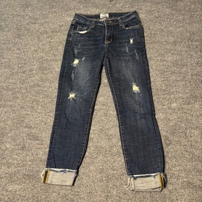 Acne Studios Tram Lt  Women's  size 24 distressed  Slim Jeans Dark Wash Blue