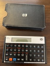 Hewlett Packard HP 12C Platinum Financial Calculator New Batteries Case Clean   