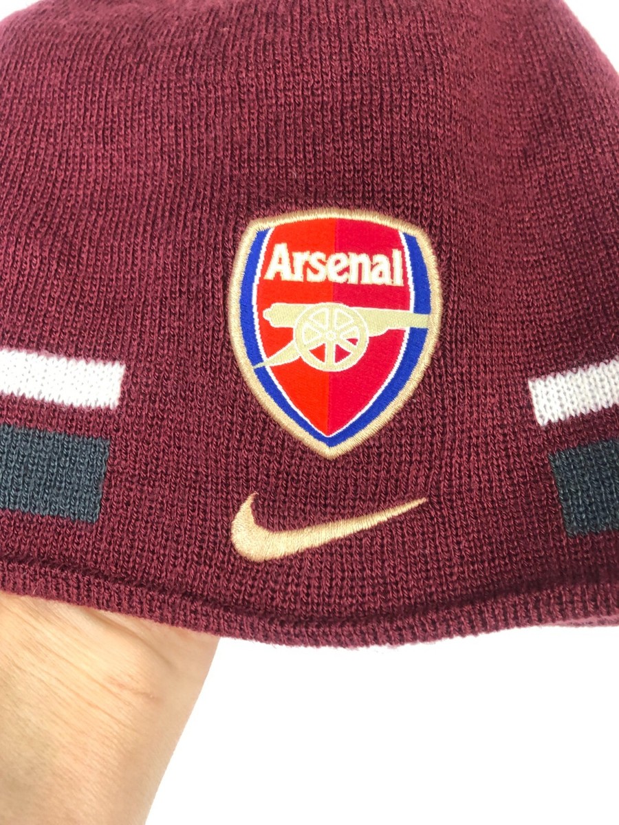 アーセナル　ビーニー　nike vintage 90s Vintage Nike Arsenal Beanie Hat Football Cap Soccer Burgundy